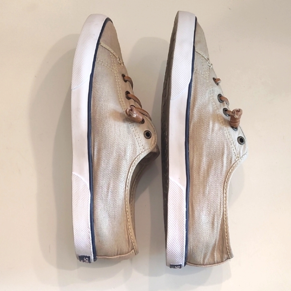 Sperry Top-Sider Crest Vibe Canvas Sneaker Barrel Ties Memory Foam Boat Shoe - Picture 11 of 17